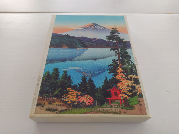 Lake Ashi In The Hakone Hills in Early Autumn- Tsuchiya Koitsu Japanese Wall Art, Gallery Wrapped Canvas Print - Image 3